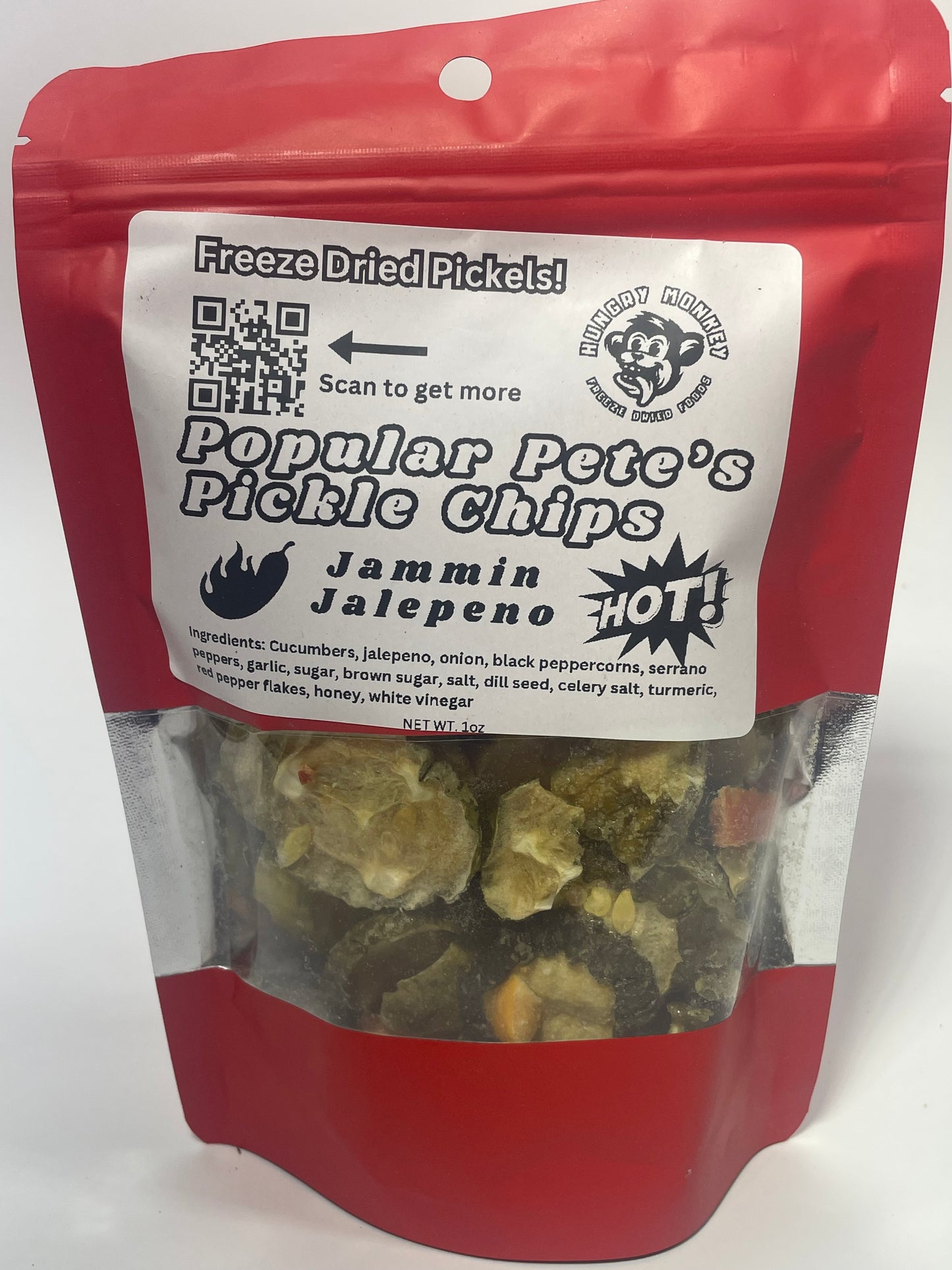 Popular Pete's Jamin Jalepeno Freeze-Dried Pickle Chips