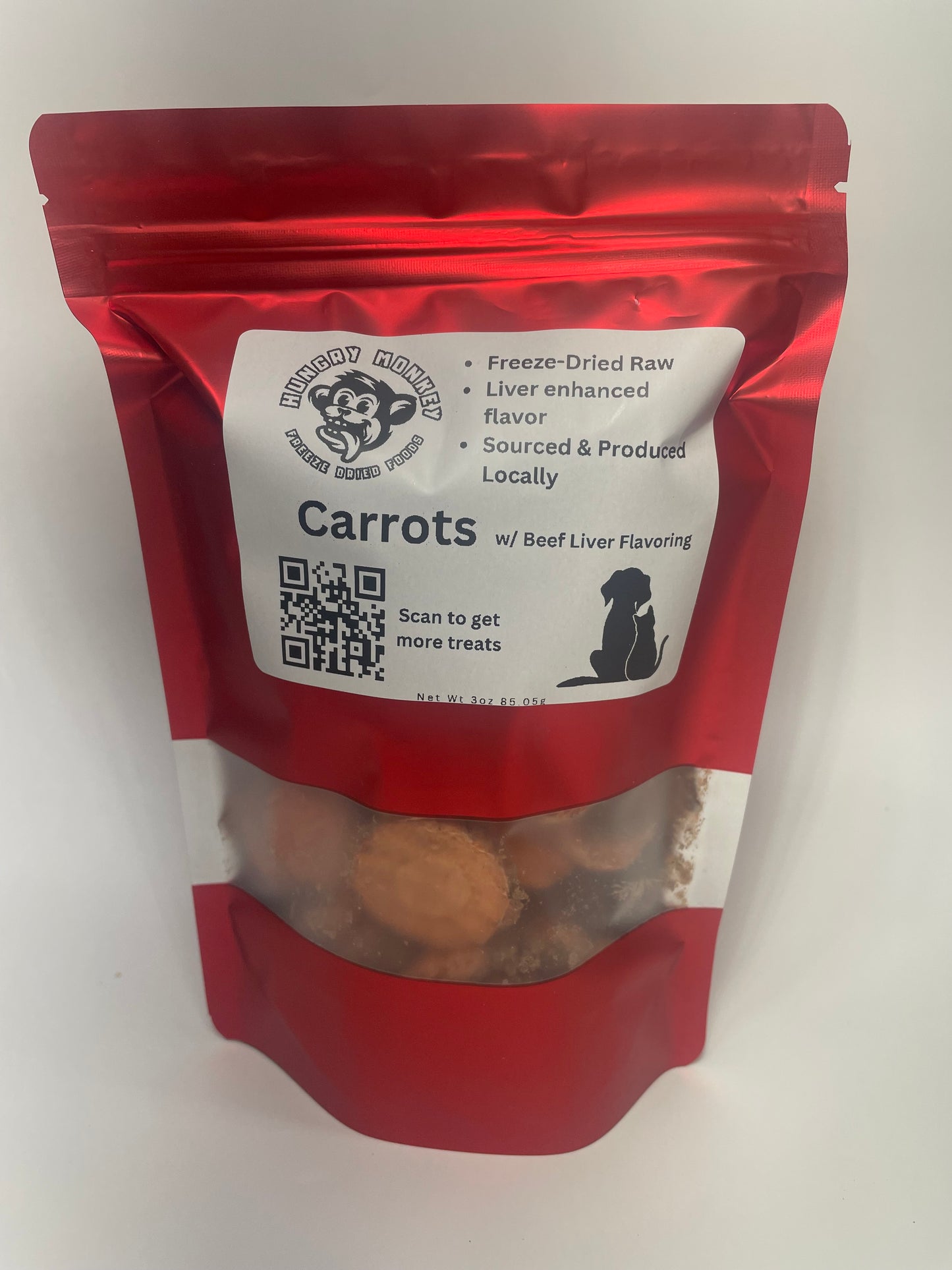 (A) Freeze-Dried Pet Treats - Carrots w/ Liver Flavoring