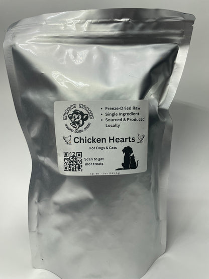 (A) Freeze-Dried Pet Treats - Chicken Hearts XL 10oz