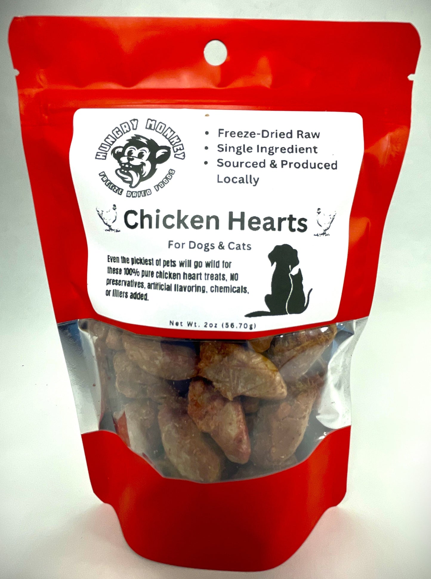 Freeze-Dried Chicken Hearts